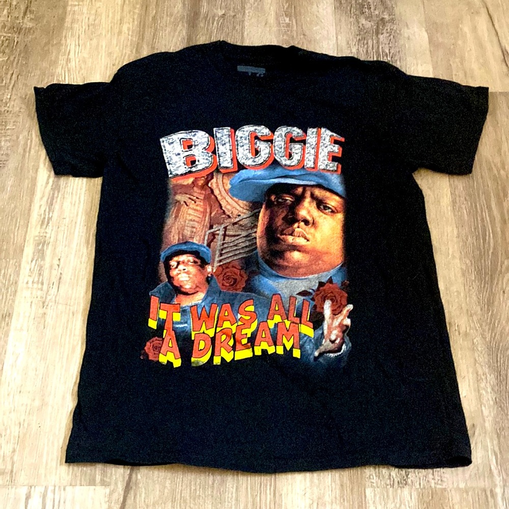 Notorious BIG Rapper T-shirt Hip Hop Gear Music New York “It was all a dream” M